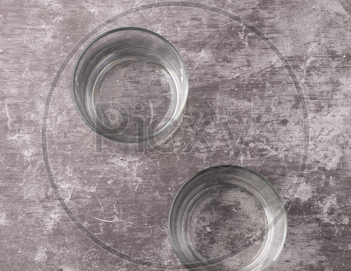 Empty glass with white background stock image.