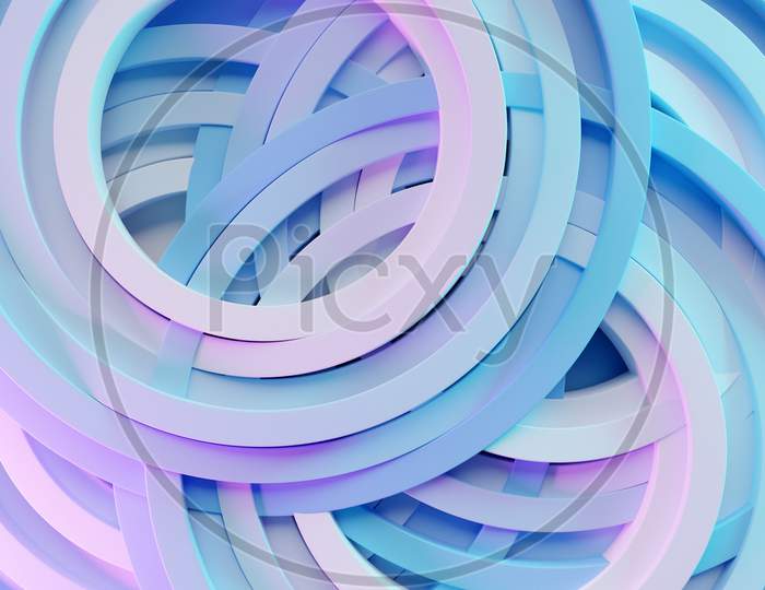 3D Illustration Blue  Abstract Background With Geometric Figure. Background Design. Abstract And Colorfull Illustration
