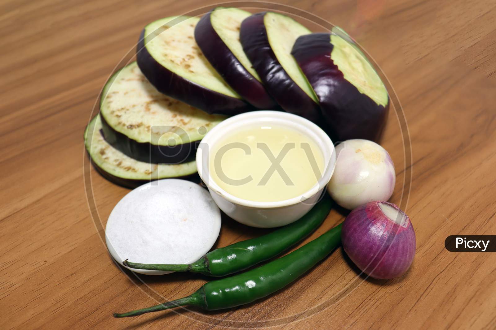 Violet Colored Brinjal With Spices