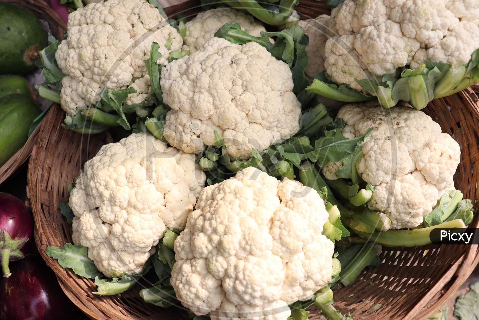 Fresh Tasty And Healthy Cauliflower Stock