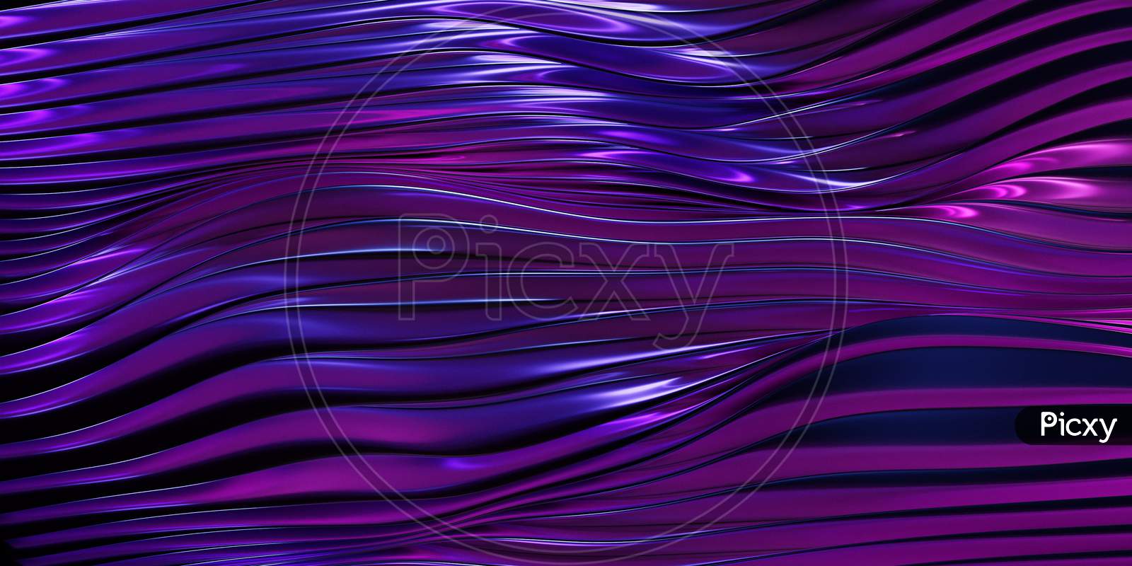 3D Illustration  Rows Of Purple Line  .Geometric Background, Weave Pattern.