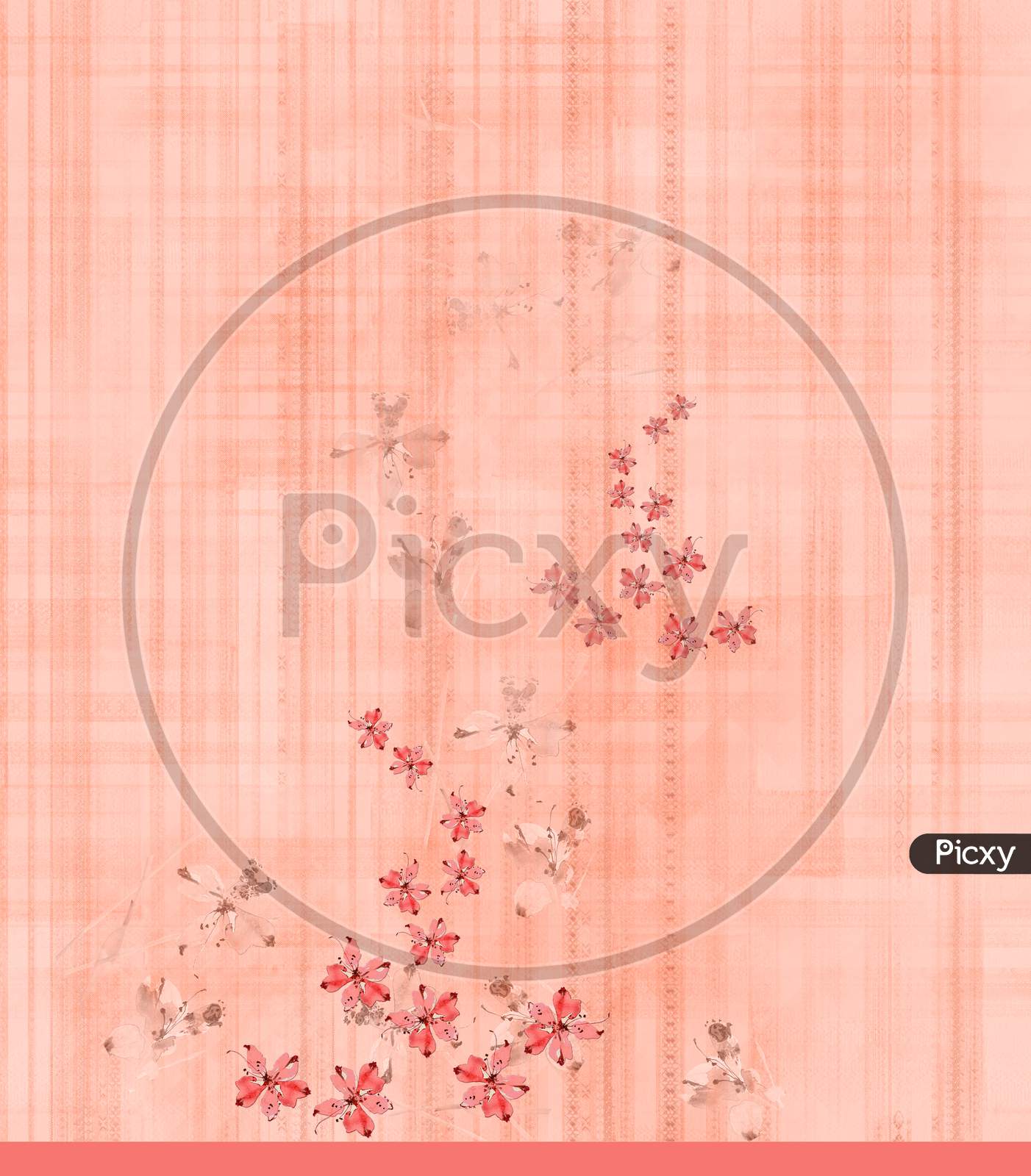 Beautiful Flower Kurti Design With Digital Texture Print