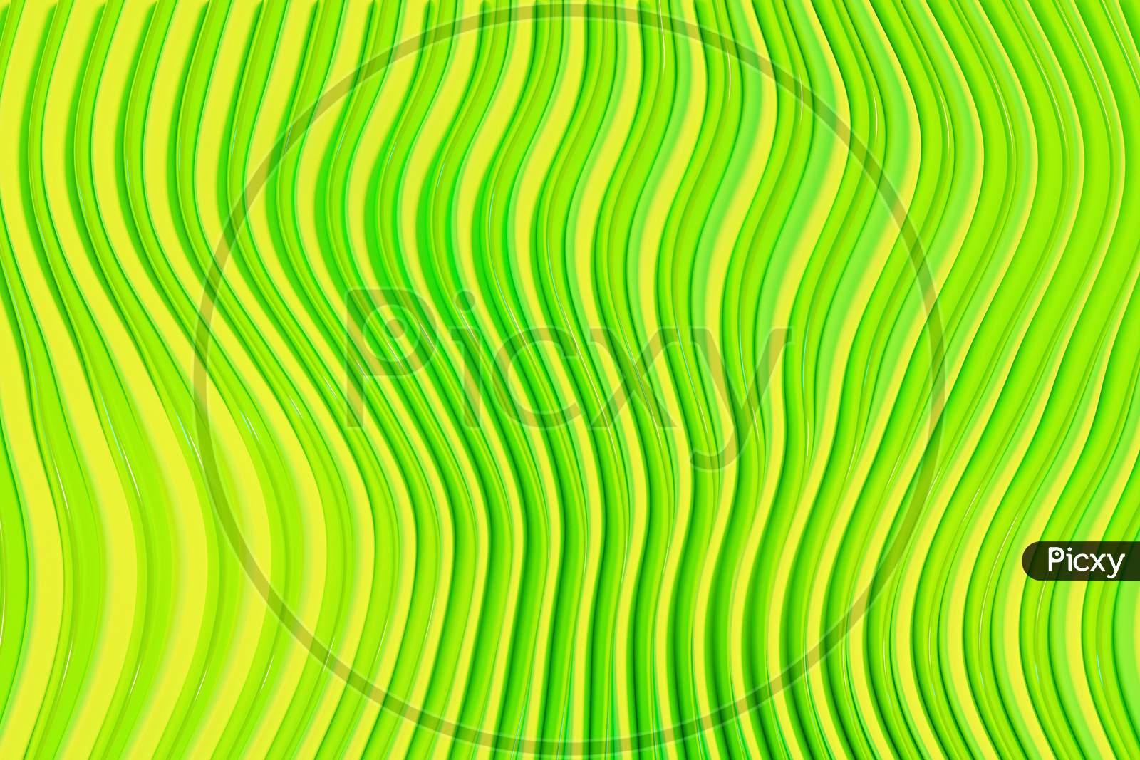 3D Illustration  Rows Of Green   Line  .Geometric Background, Weave Pattern.