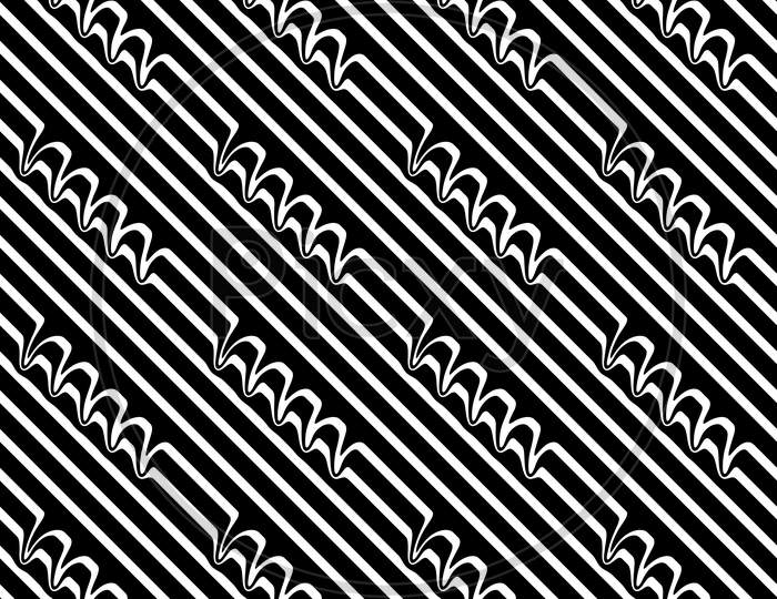 Image of Seamless vector background, simple black and white stripes ...