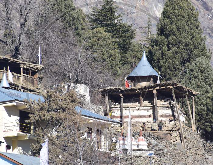 view of LABRANG monastery kinnaur Himachal pradesh