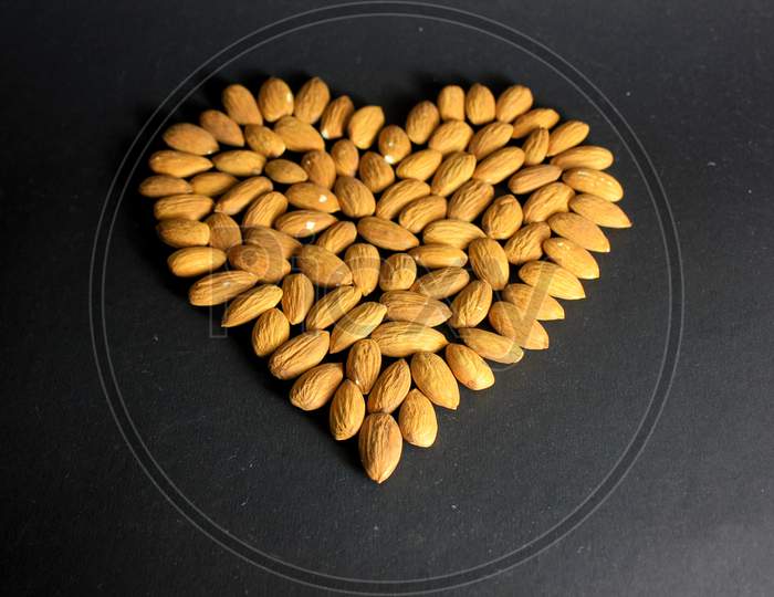 Almonds In A Heart Shape