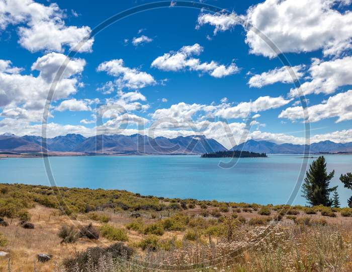 Scenic View Of Colourful Lake Tekapo In New Zealand