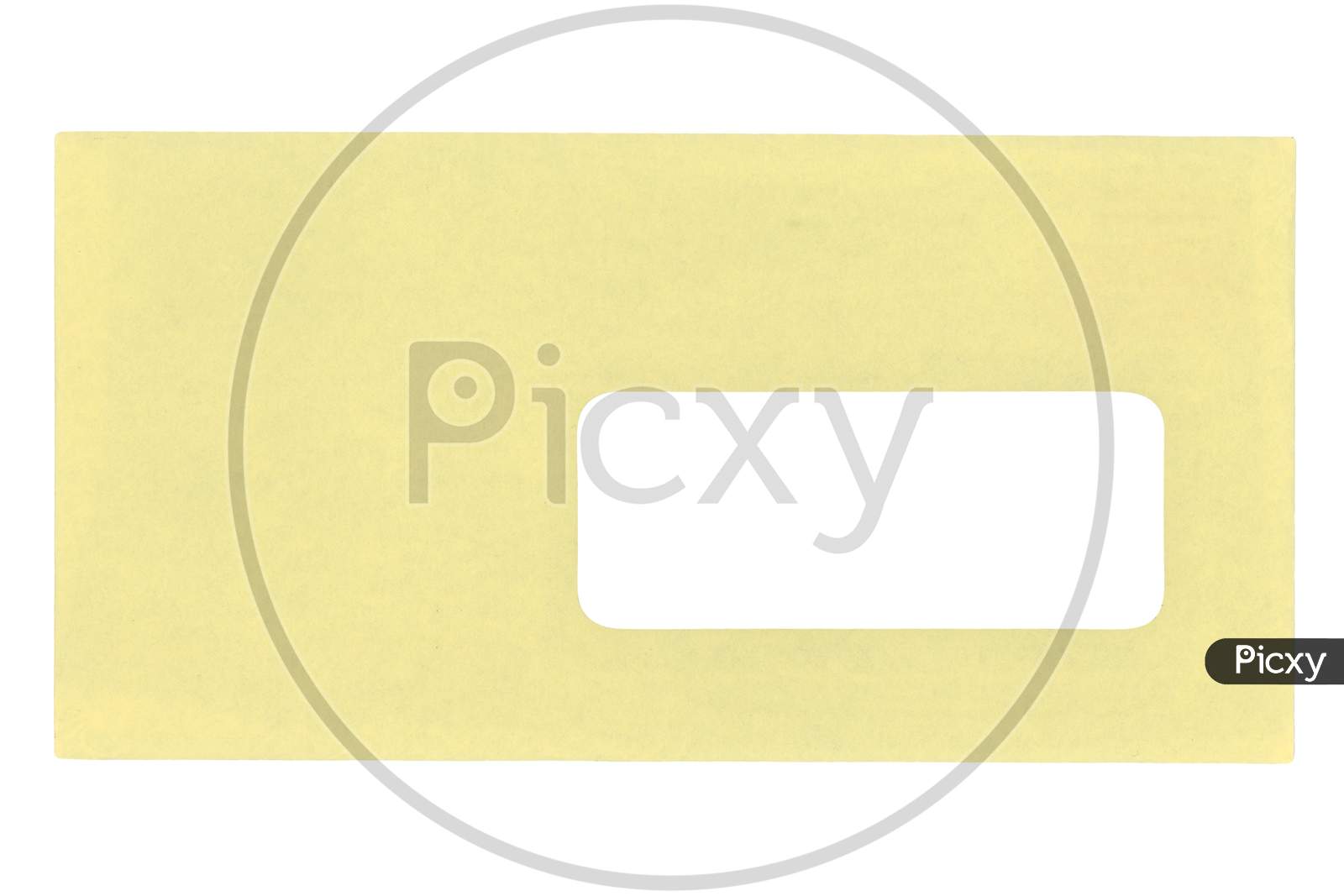 Yellow Mail Letter Envelope Isolated Over White