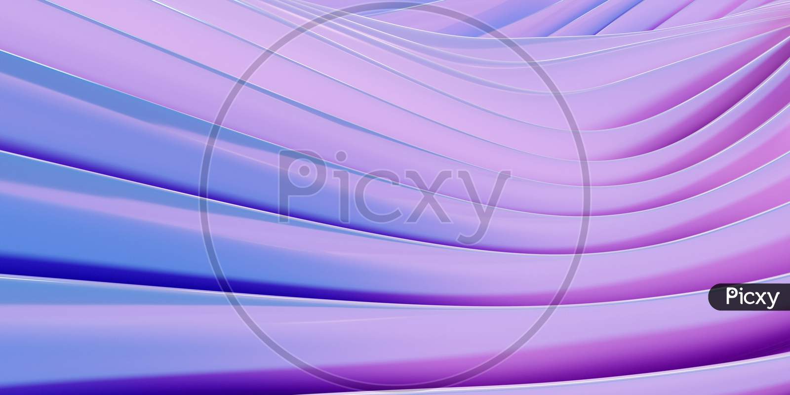 3D Illustration Of Rows  Purple Portal, Cave .Shape Pattern. Technology Geometry  Background.
