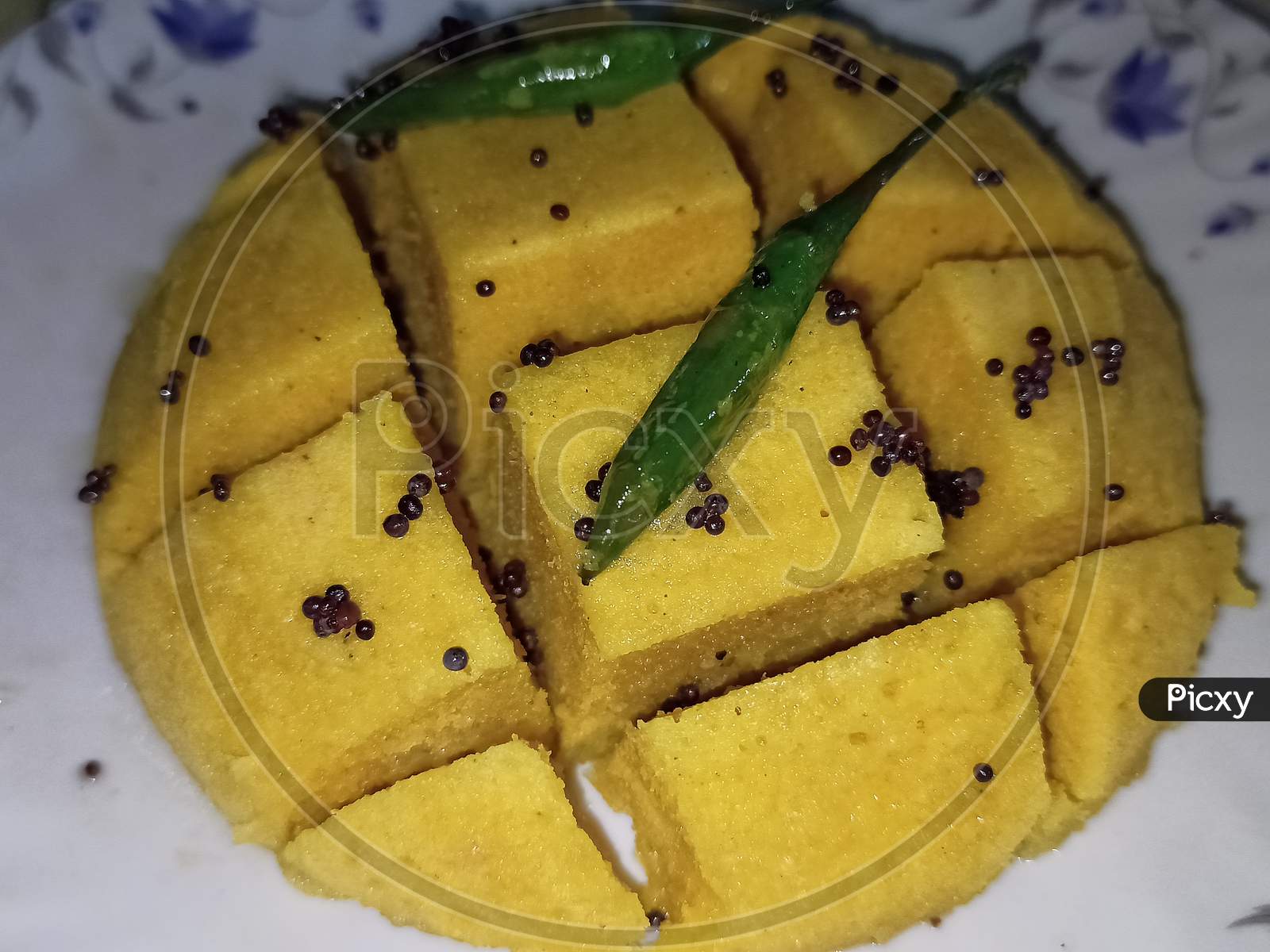 Indian Gujrati Vegetarian Food On Plate