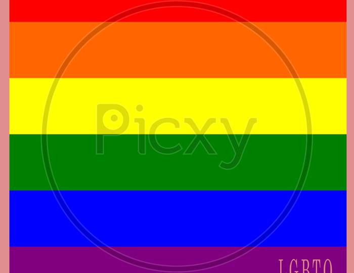 Background with the pride flag made with the colors of the rainbow