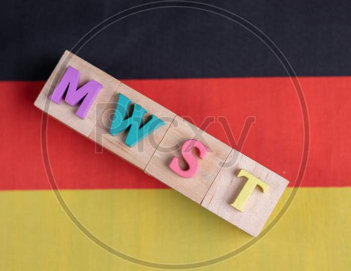 Mwst Or German Value Added Tax On German Flag