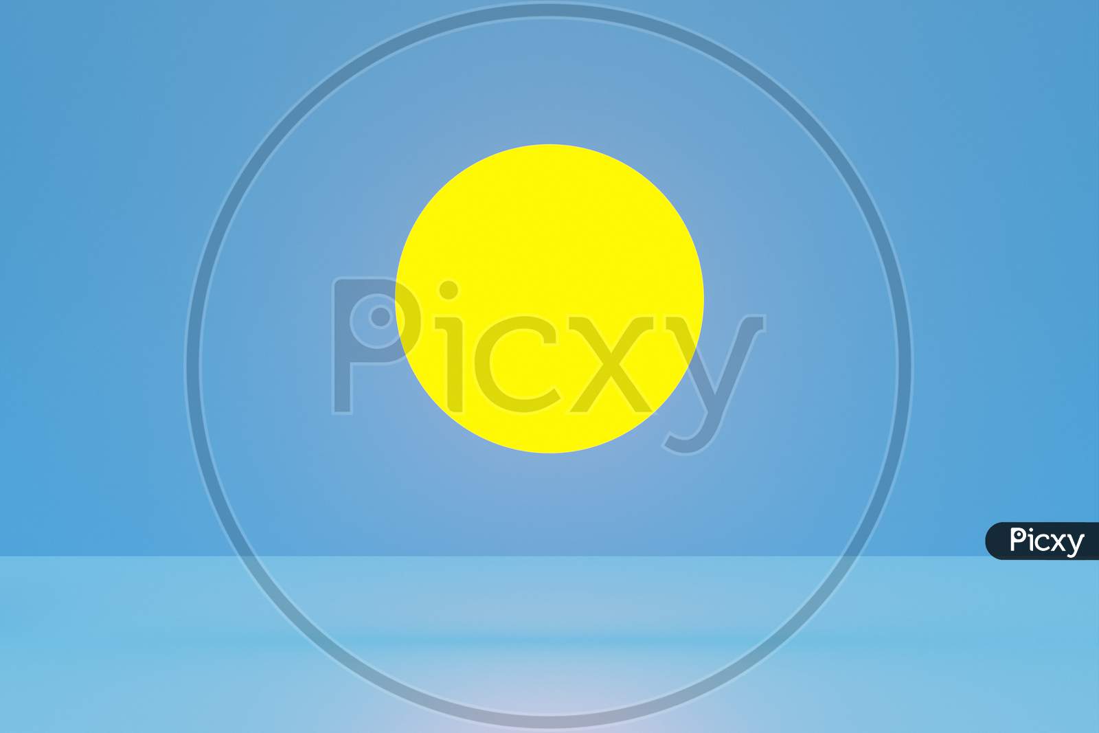 3D Illustration Of  Sun On A Blue Isolated Background. Weather Forecast Icons, Regular Season Clouds