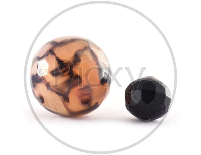 Different Natural Stone Beads On A White Background,Quartz Agate Stone Beads,Many Bracelets Made Of Various Natural Stones,Balls Of Natural Mineral Gemstones Agate,