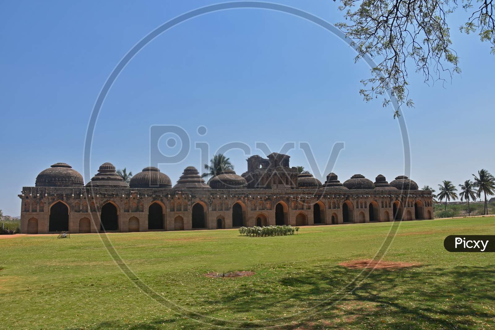 Ancient Ruins Of The Royal Elephant Stables At Hampi From 14Th Century Vijayanagara Kingdom. The Ancient City Of Vijayanagara, Hampi, Karnataka, India.