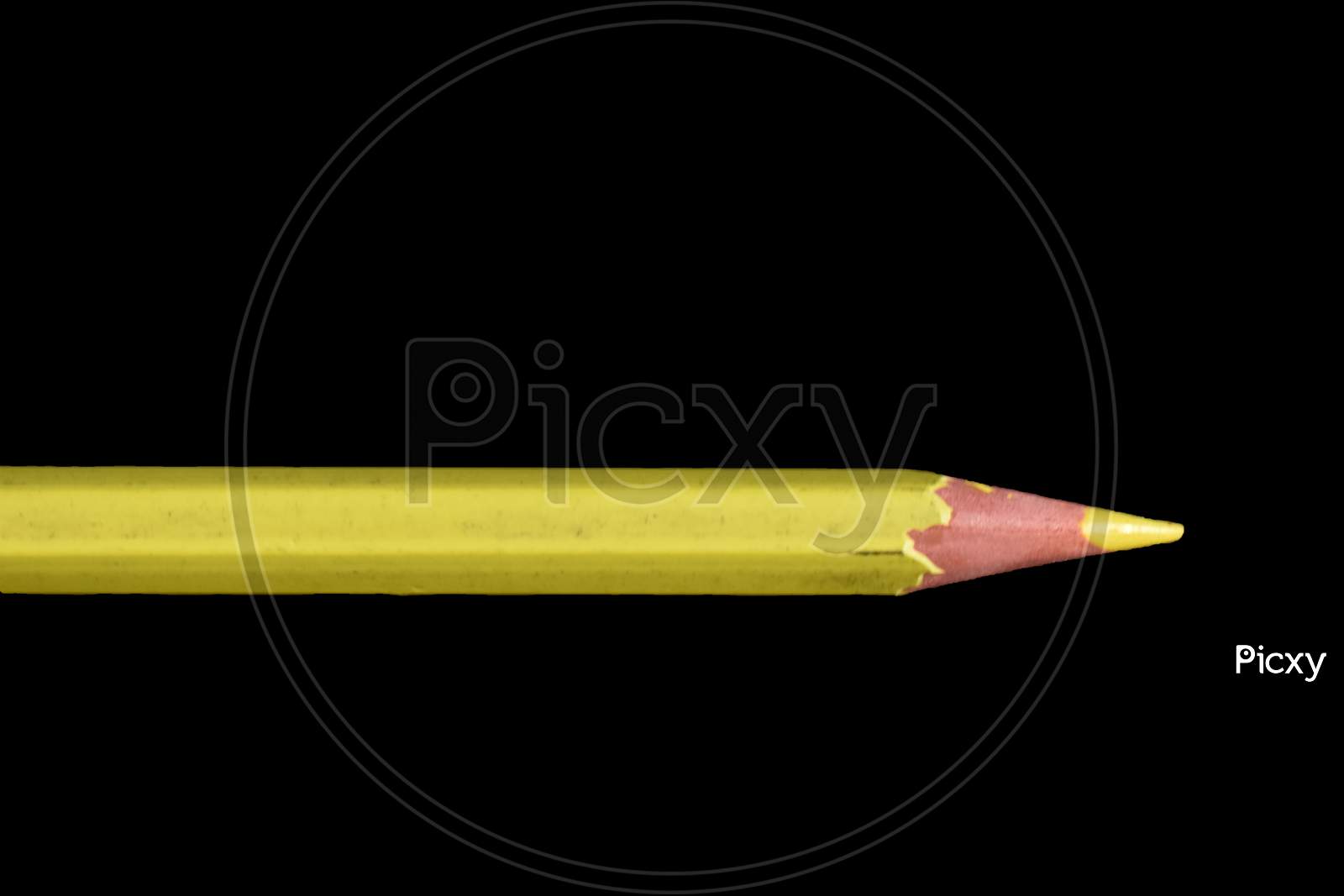 yellow pencil black background