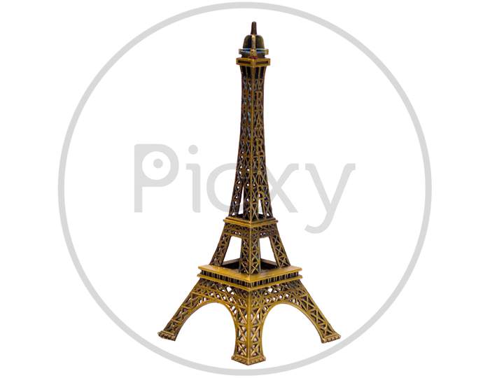 Eiffel Tower Isolated On White Background Eiffel Tower Model Isolate