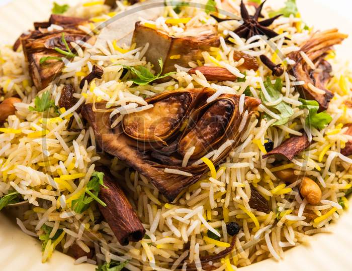 Image of Kathal Biryani Is Made Using Raw Jackfruit Pieces Cooked ...