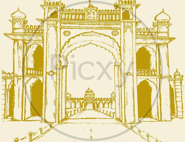 Mysore palace gate drawing by || visit art N craft || how to draw Mysore  palace gate 2022 - YouTube