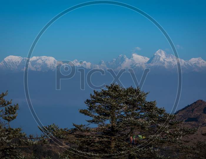 Mt. Everest, Makalu And Lhotse From Sandakphu, West Bengal, India
