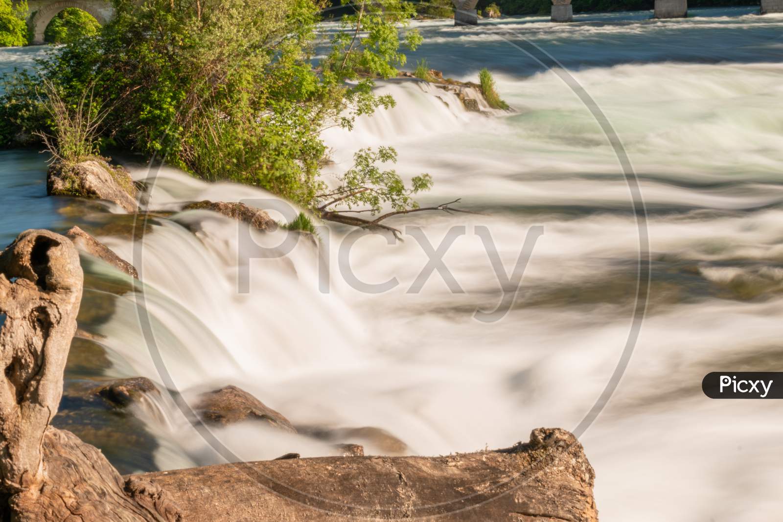 Splashing Water At The Incredible Rhine Falls In Switzerland 28.5.2021