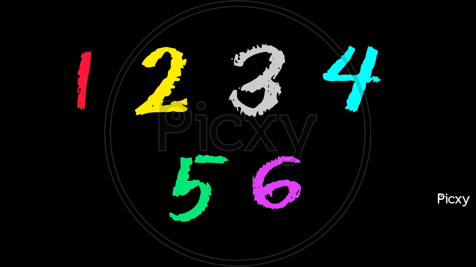 A creative beautiful colour full numbers in black background