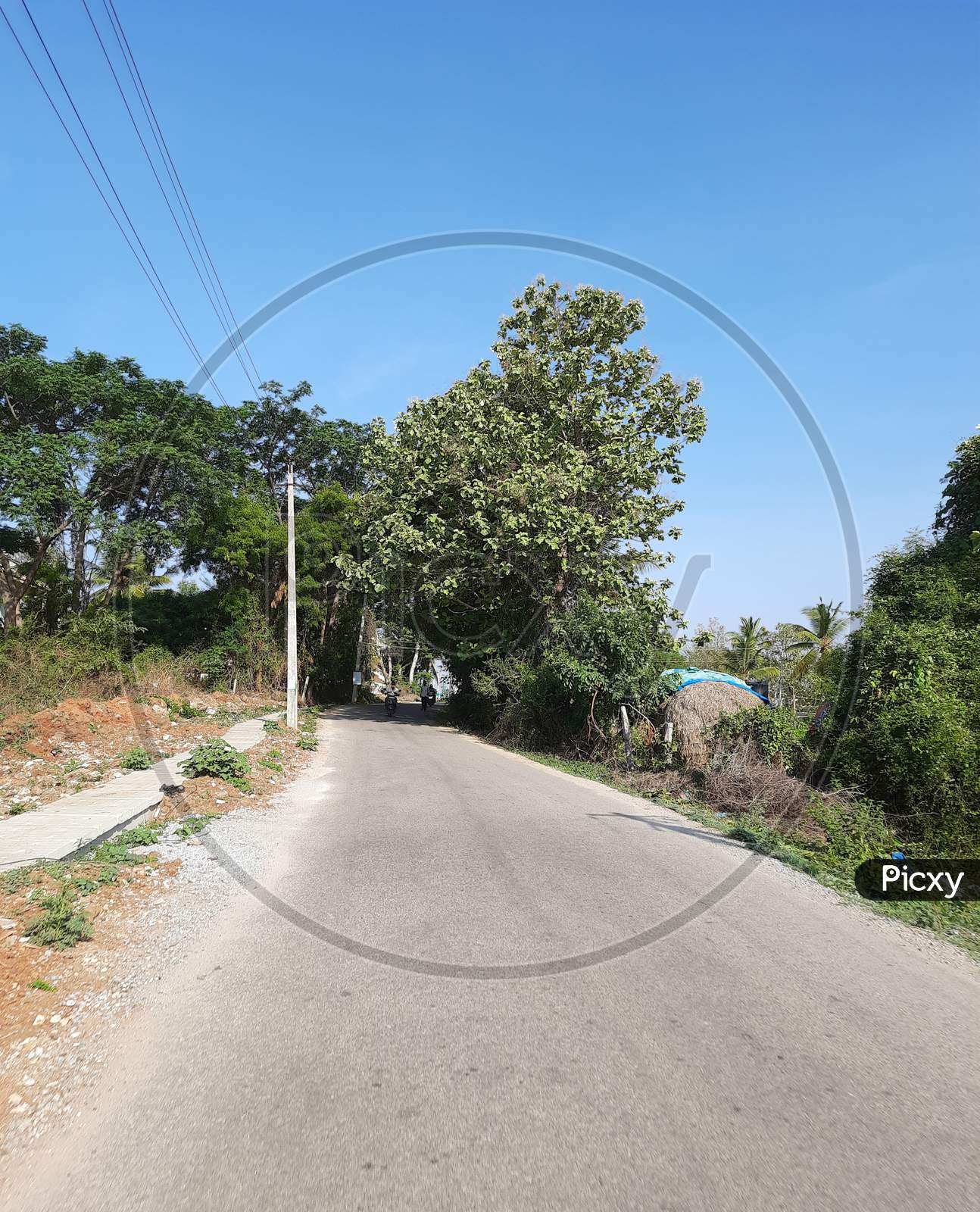 Image of Closeup of beautiful Bangalore Rural Village roads with ...