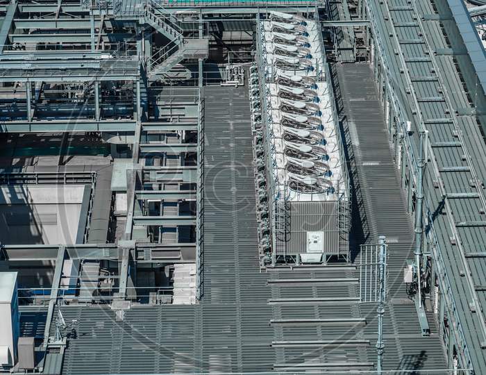 The Roof Of The Machine Room Of A High-Rise Building