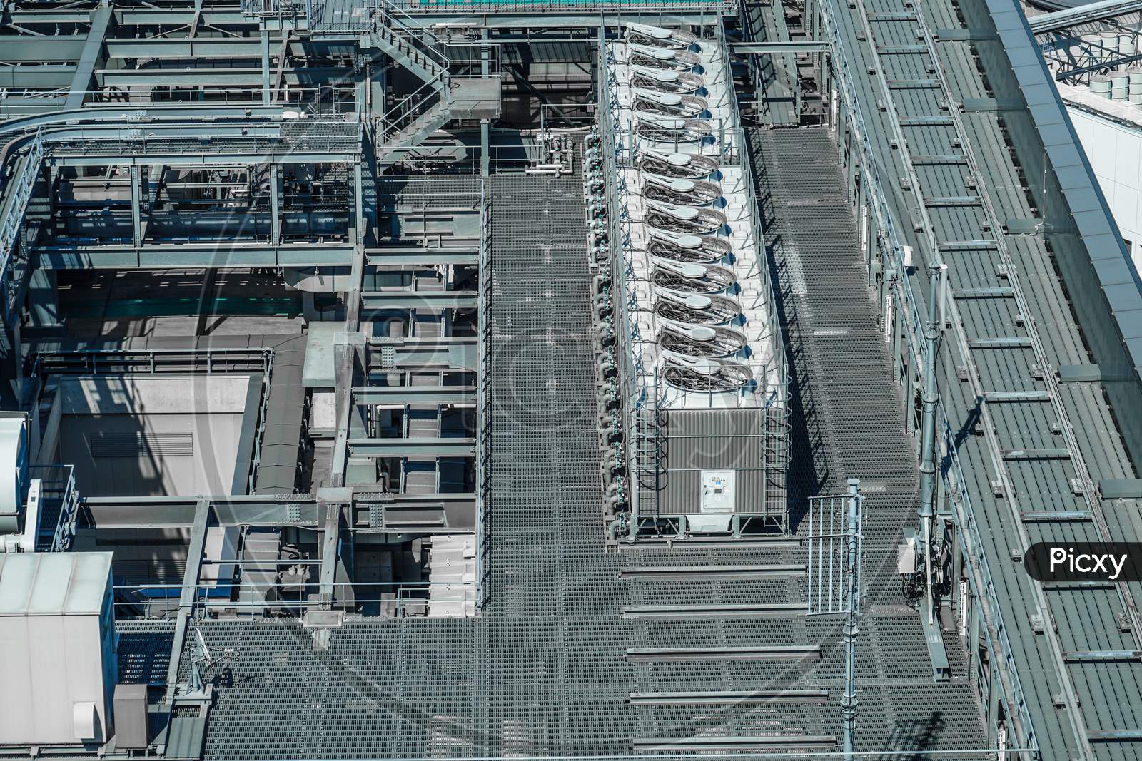 The Roof Of The Machine Room Of A High-Rise Building