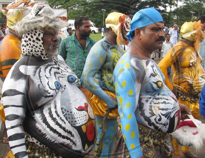 Pulikali / The Tiger dance of Kerala, India
