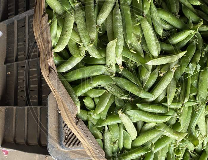 Fresh organic vegetables are selling in market