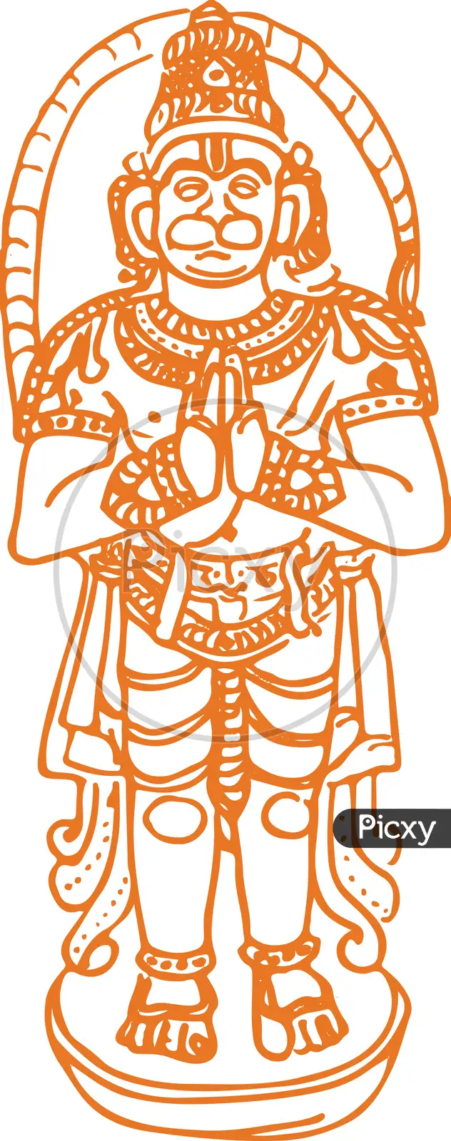 Hanuman Ji, sketch, face, lord, god, HD phone wallpaper | Peakpx
