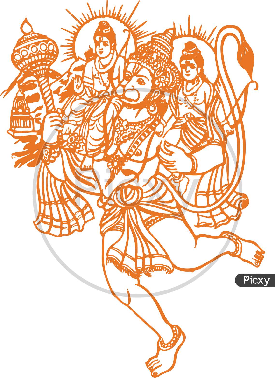 Lord Hanuman 🙏🙏 (Drawing by me) @s7 - Samsung Members