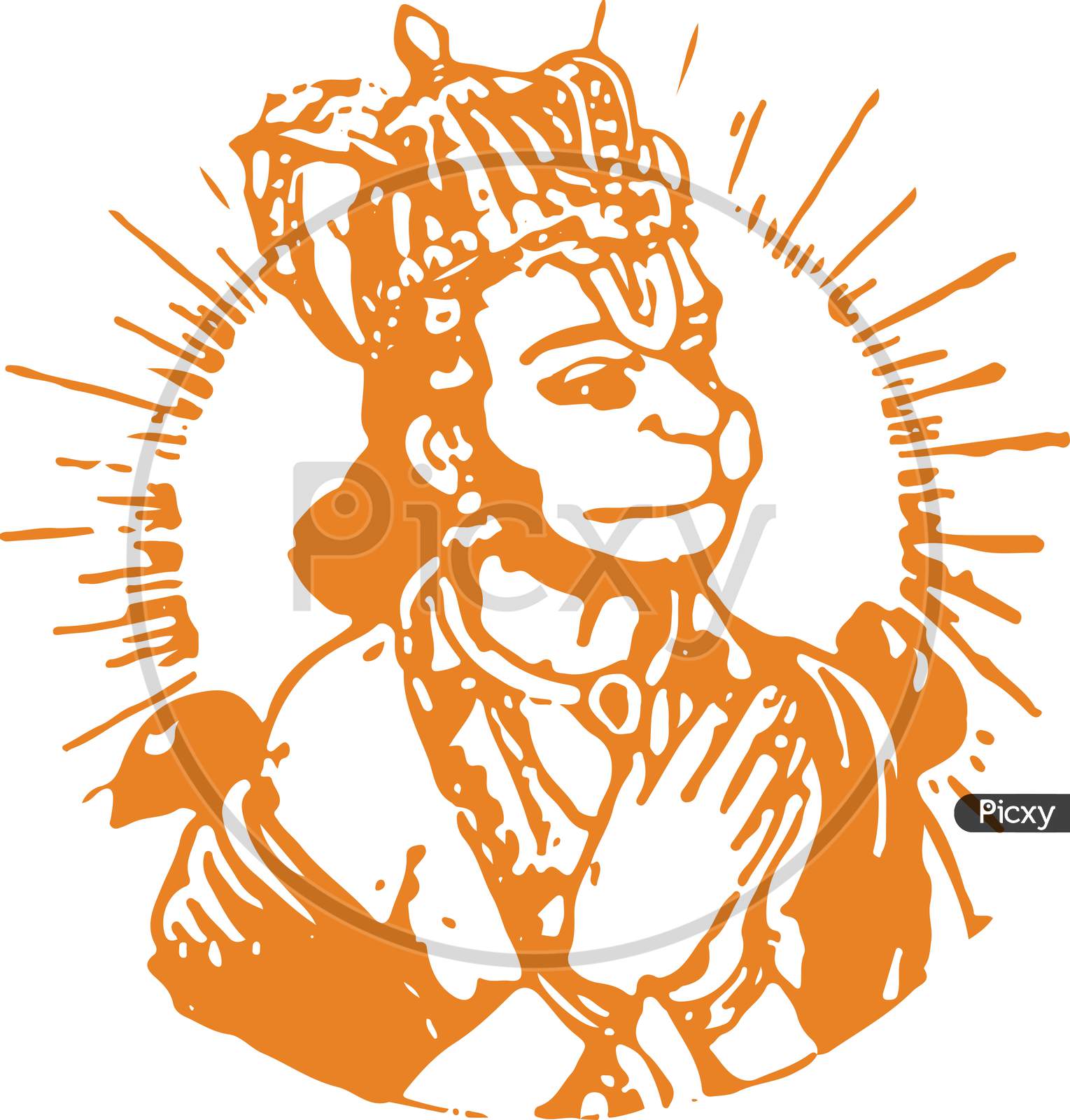 Hanuman Face Pencil Sketch Tutorial