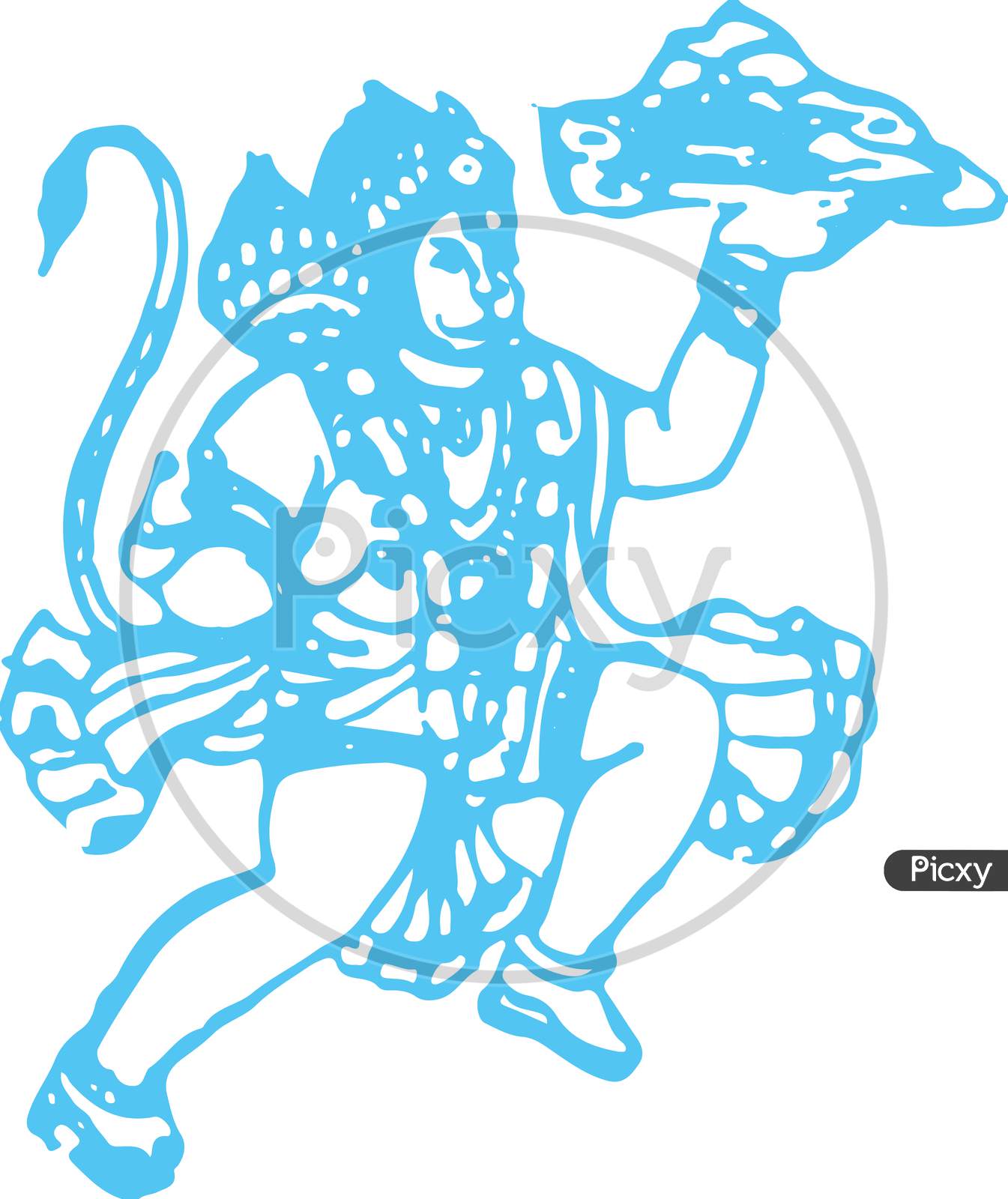 Pencil Sketch Of Lord Hanuman - Desi Painters