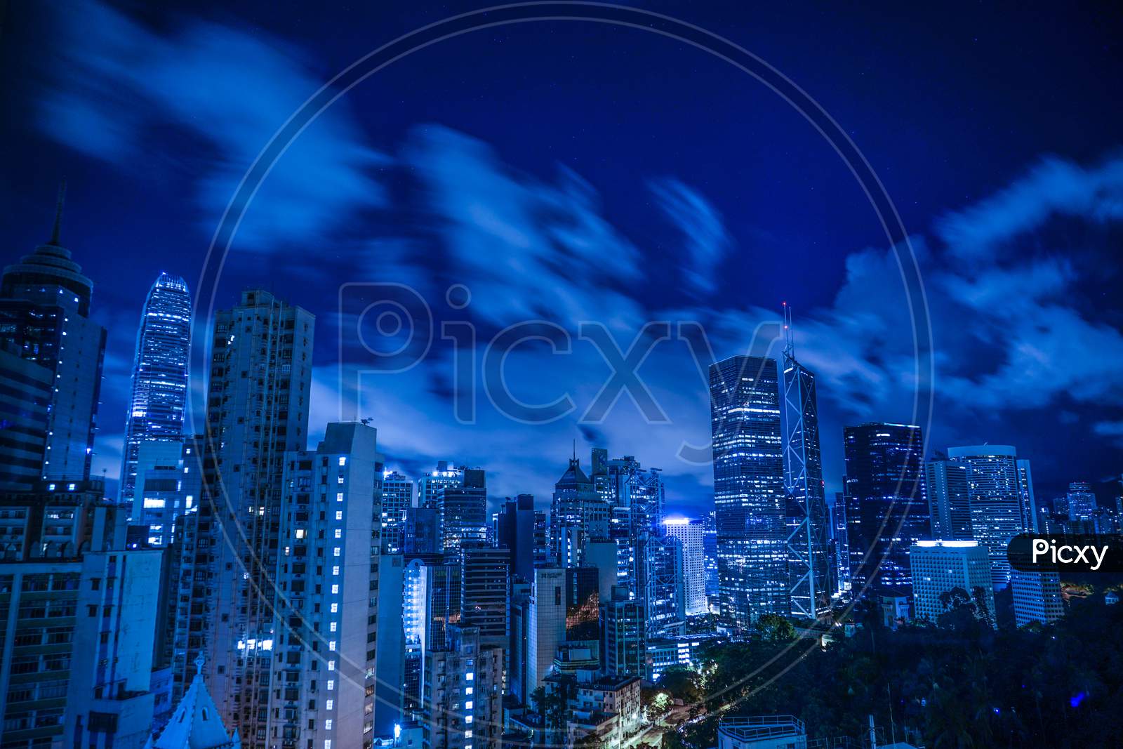 Special Administrative Region Of The Night View Of Hong Kong