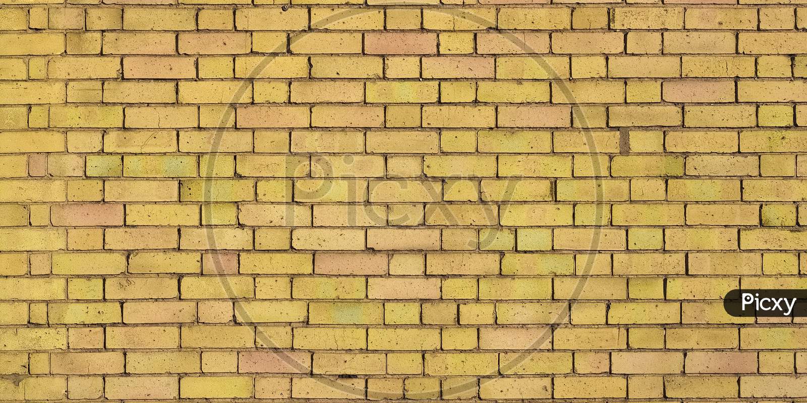 Wide 4K Yellow Brick Texture Background