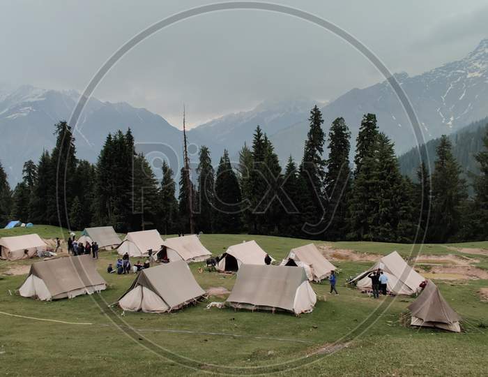 Base camp in Himachal Pradesh