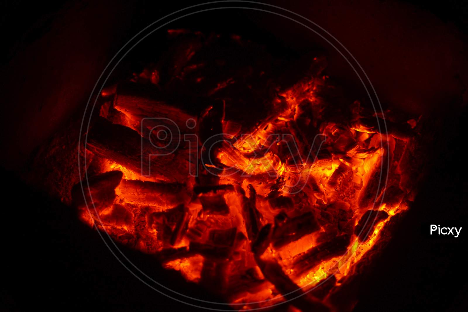 Image Of Red-Hot Flame Of Fire