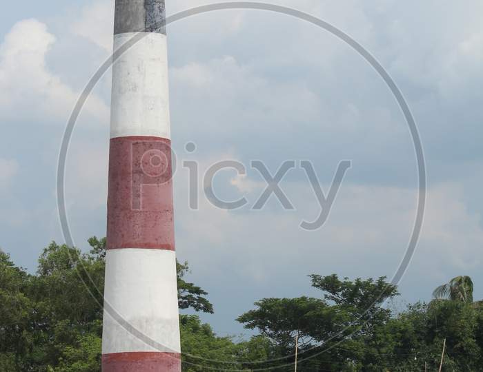 Image of Brick Kiln.Brick Making Process .A Burning Traditional Indian