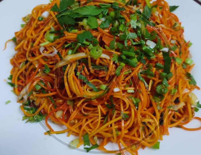Traditional Chinese food, veg chowmein,