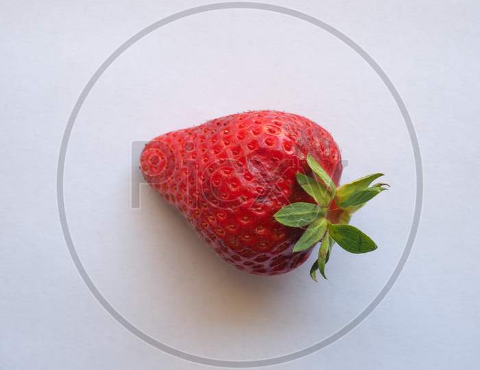 Strawberry Fruit Over White Background