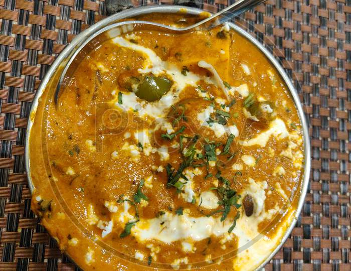 Indian Vegetarian Cuisine Kadai Paneer Also Know as Kadhai Paneer or Karahi Paneer is an Indian Dish of Marinated Paneer Cheese