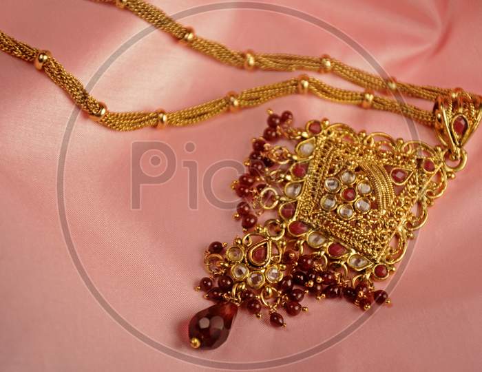 Gold Necklace, Indian Traditional Jewelry
