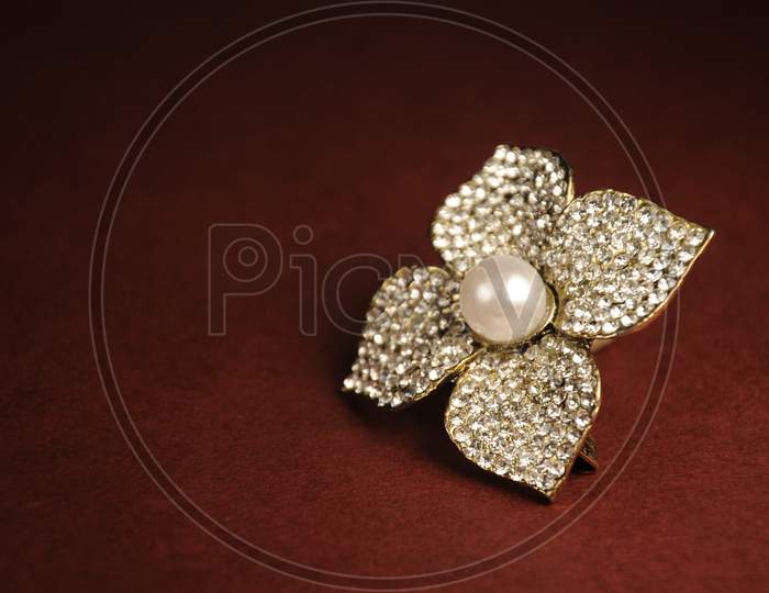 Pearl And Diamond Brooch