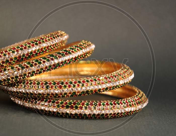 Indian Wedding  Red And Green Gold Bangles,Indian Traditional Jewelry