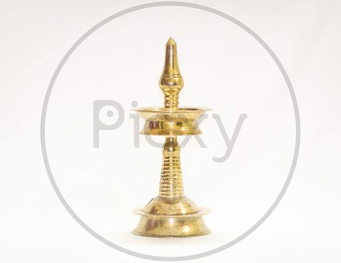 golden antique temple lamp