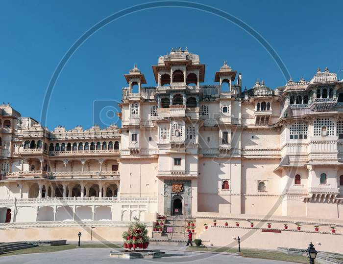 City Palace Udaipur, Rajasthan, India. Old Historic Palace.