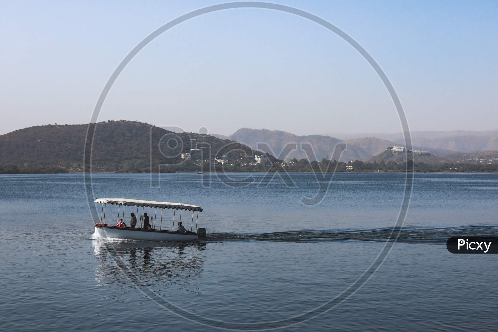 Pichola Lake Udaipur, boat rafting.