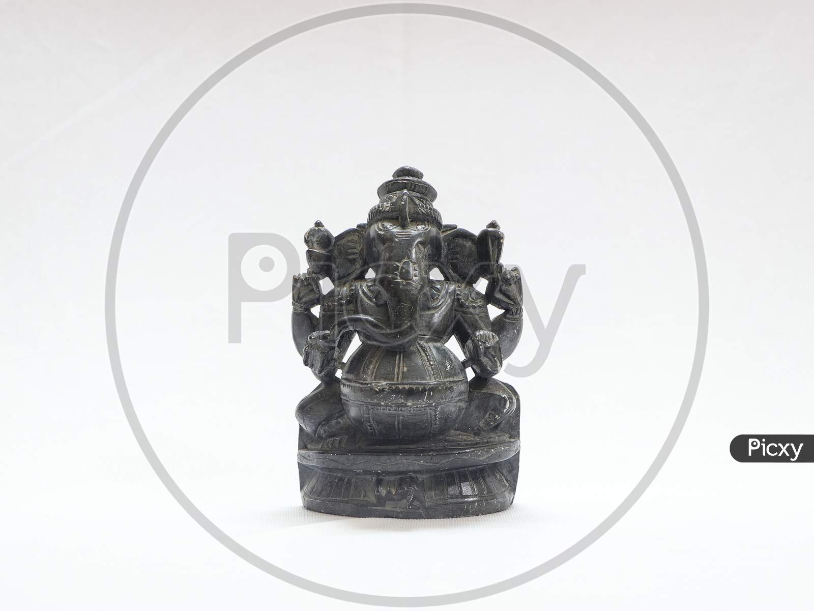 detailed stone sculpture of hindu god lord ganesh